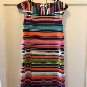 Trina Turk Multi Color Striped Shift Dress Size Sm
